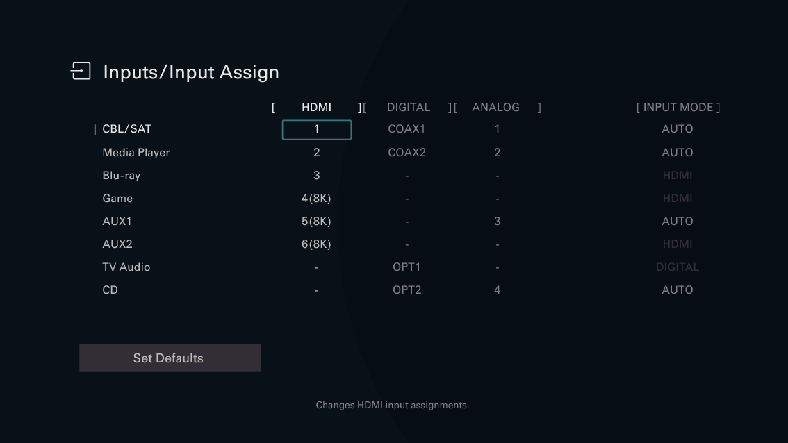 GUI InputAssign C60